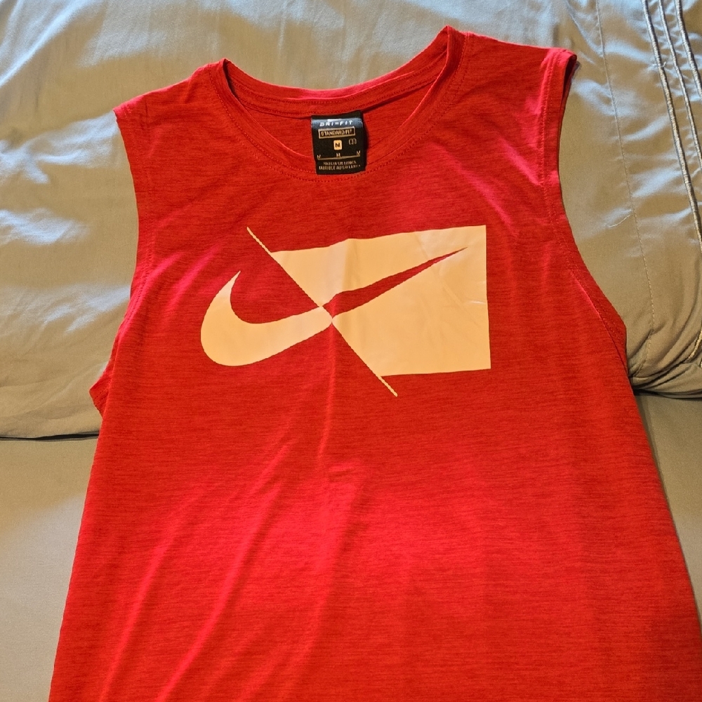 Nike Red Graphic Sleeveless Tee
